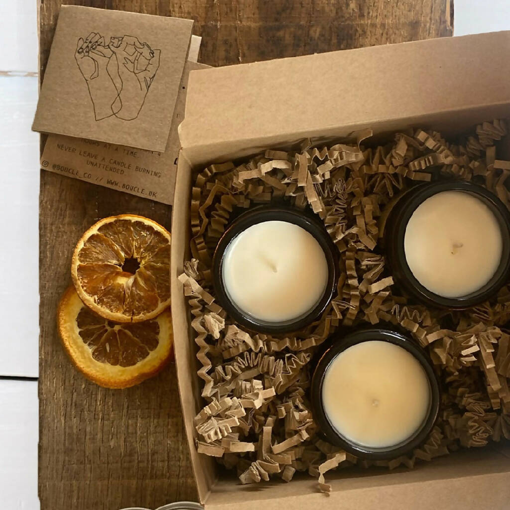 Bouclé Miniature Winter Candle Trio Gift Set 60ml