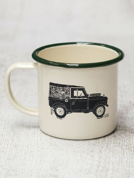 Land Rover Etched Enamel Mug