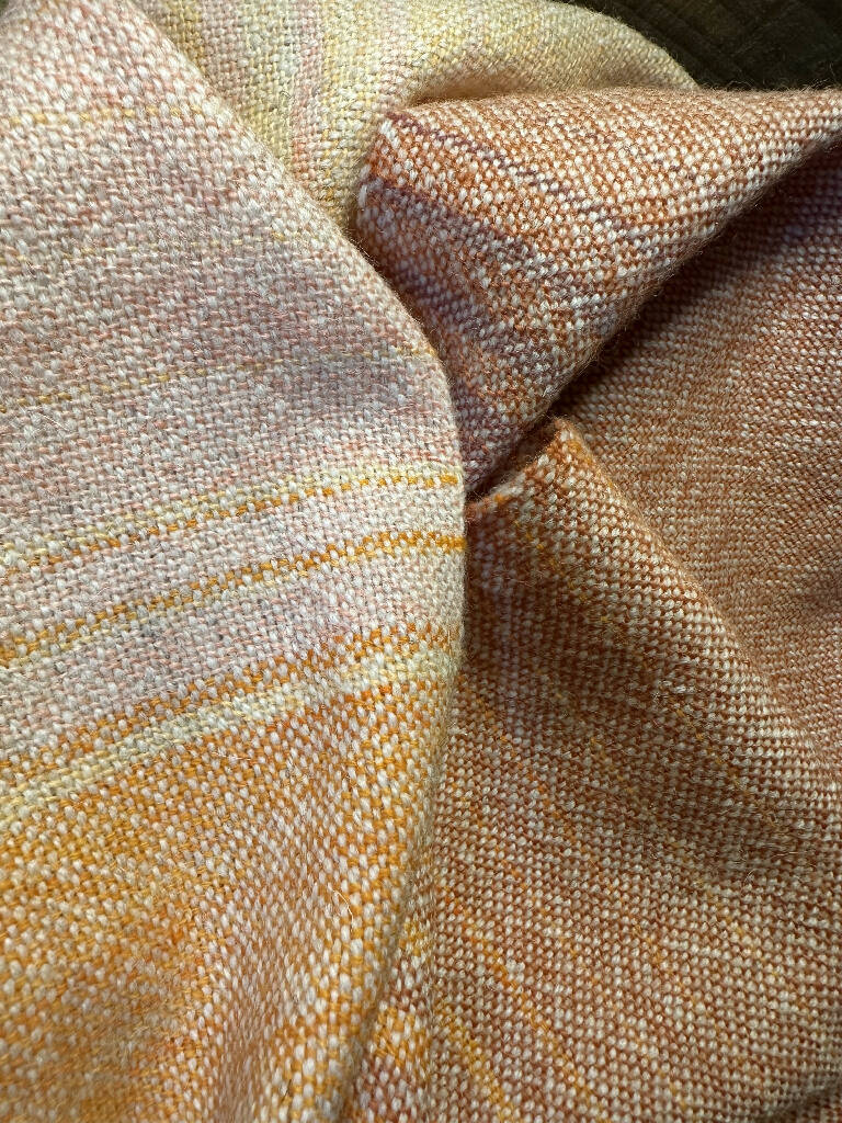 Autumn at Cotehele Orange Graduating British Wool Small Scarf