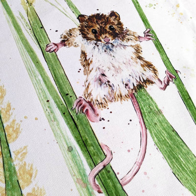 Mice and Wheat Cotton Tea Towel