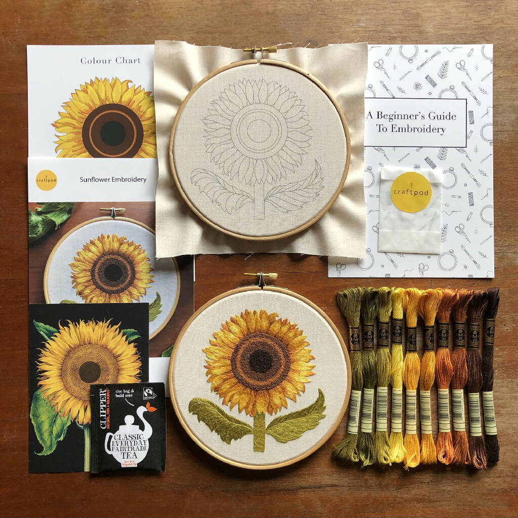 Sunflower Embroidery Kit - A Masterclass in Thread Painting