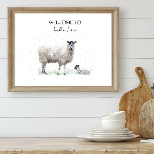 Personalised Swaledale Sheep Print