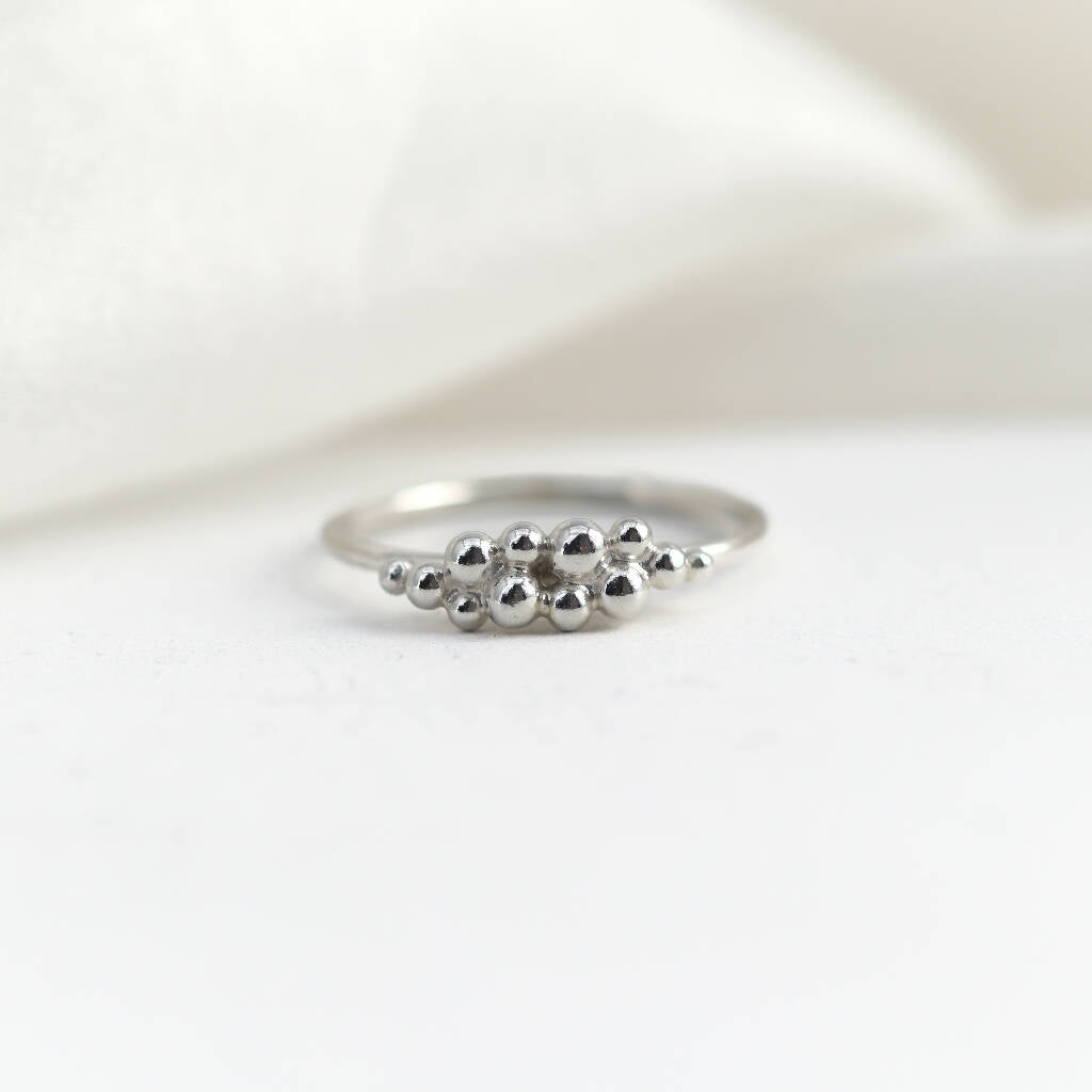 Droplets Ring in Silver