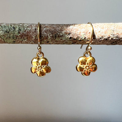 Gold Forget Me Not Earrings