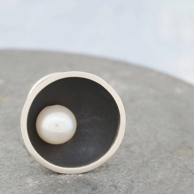 Pearl Tie Pin in Solid Sterling Silver
