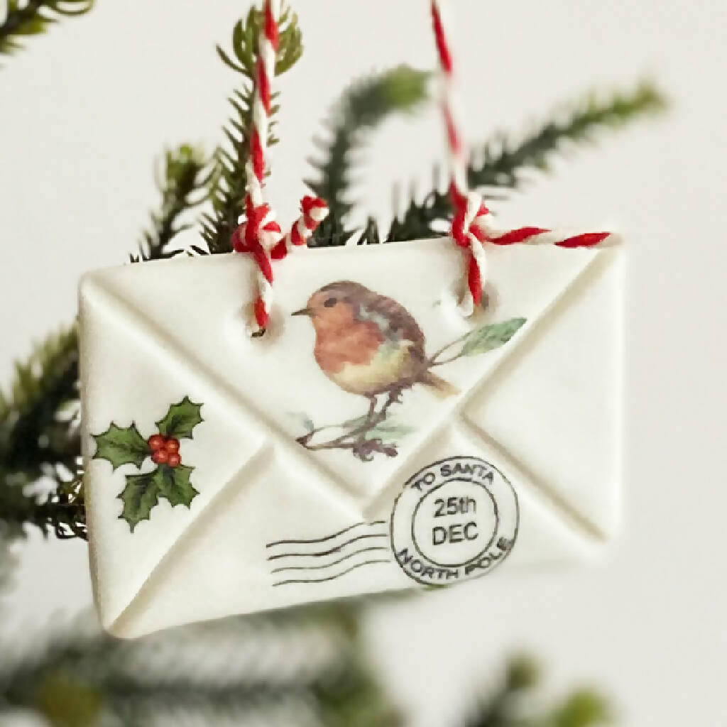 Porcelain Christmas Envelope Decoration