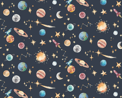Planets Solar System Children's Wallpaper