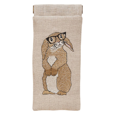 Embroidered Rabbit Glasses Case