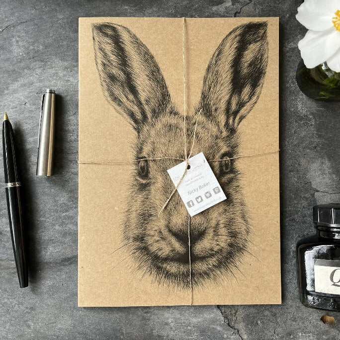 Selection of Three Kraft Notebooks - Hare, Red Squirrel and Guernsey Cow