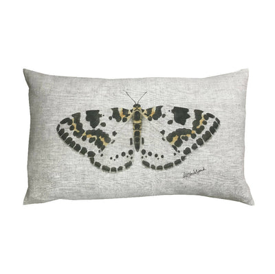 Linen Magpie Moth Cushion