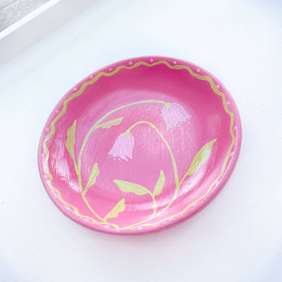 Hand Painted Floral Trinket Dish