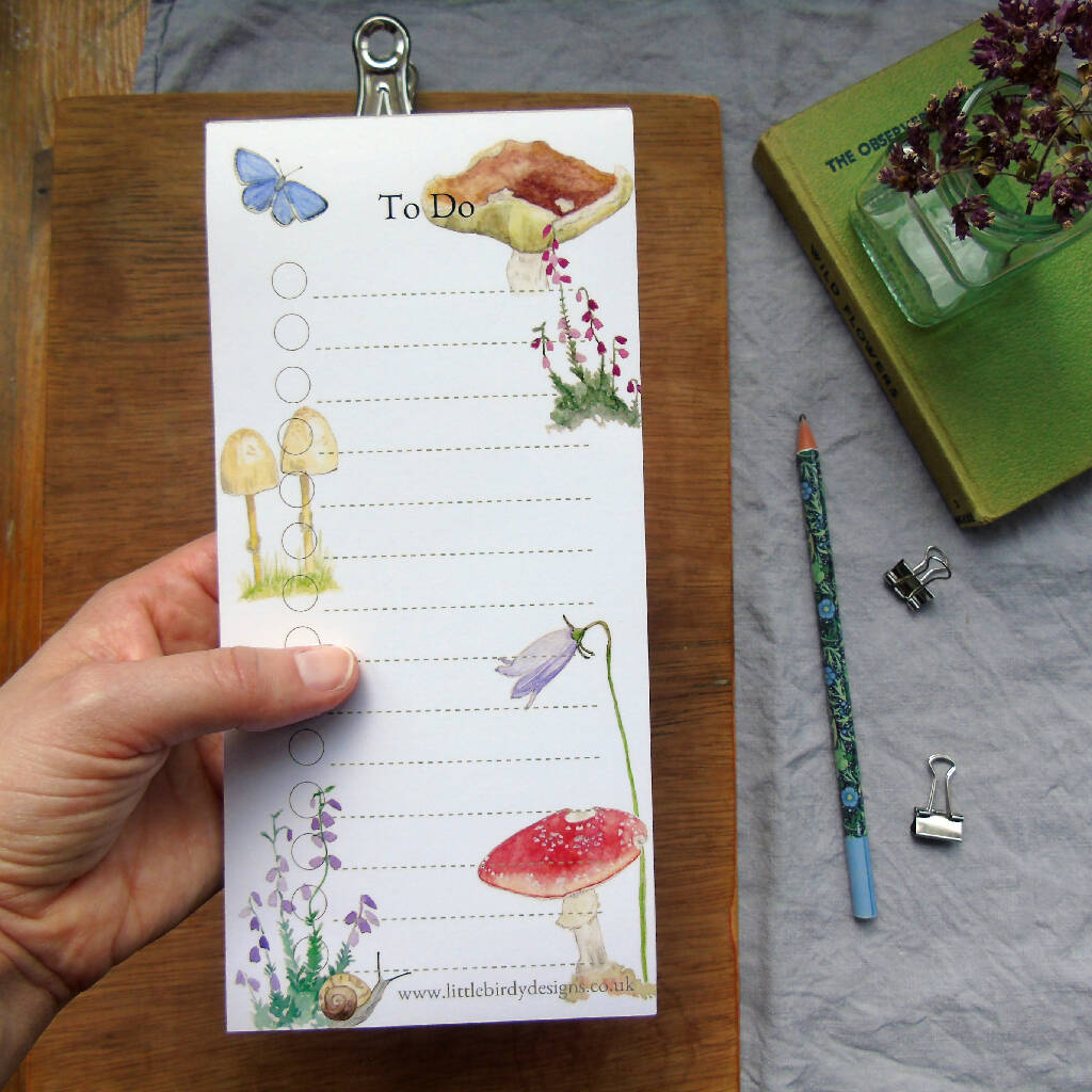 Mushroom 'To Do' List Notepad