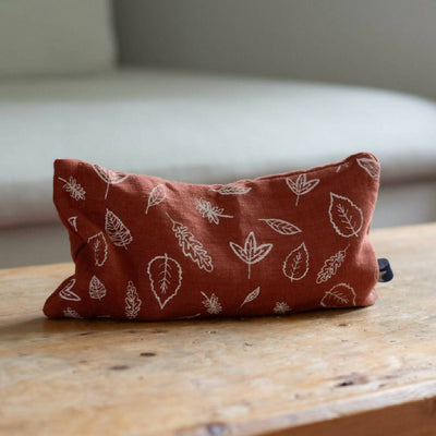 Linen Eye Pillow with Leaf Design