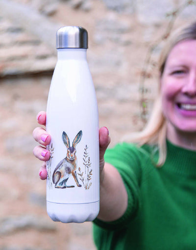 Metal Water Bottle with Cotswold Hare