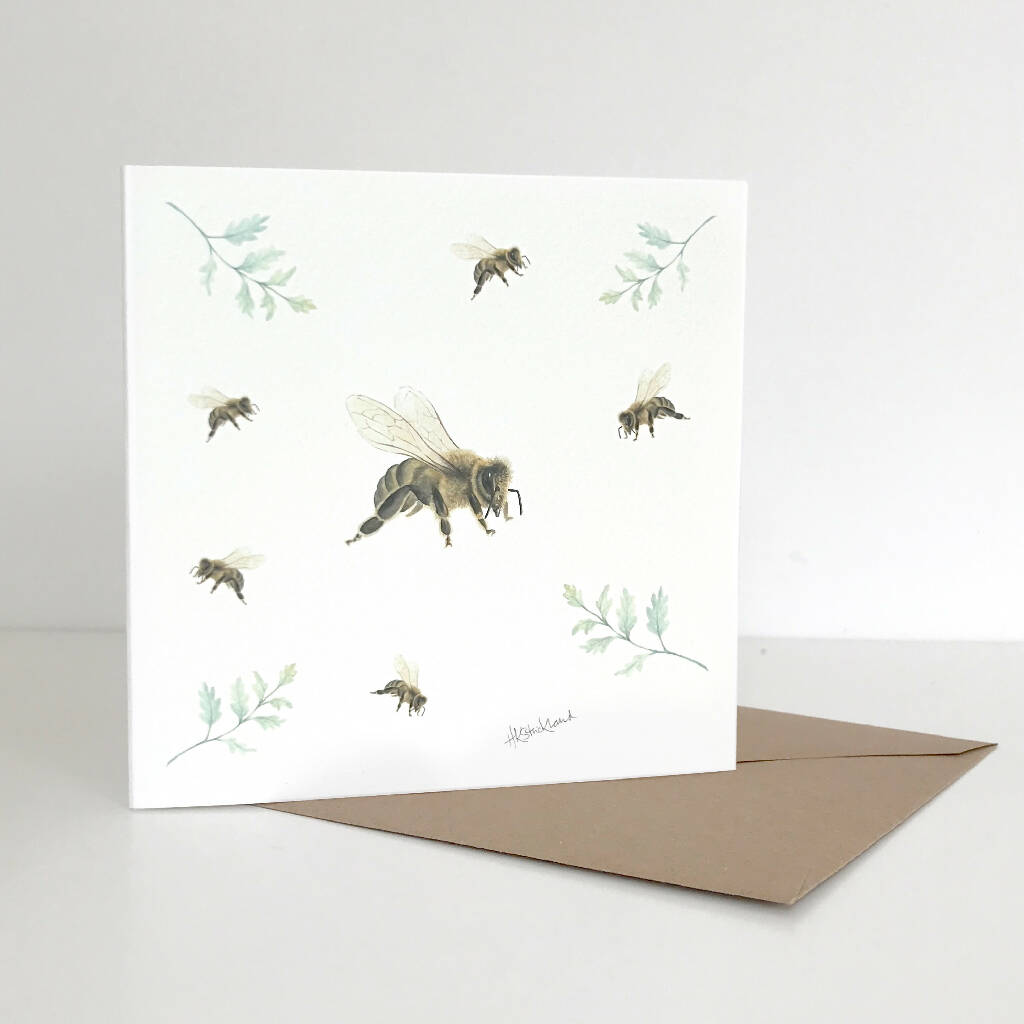Honey Bees Greetings Card