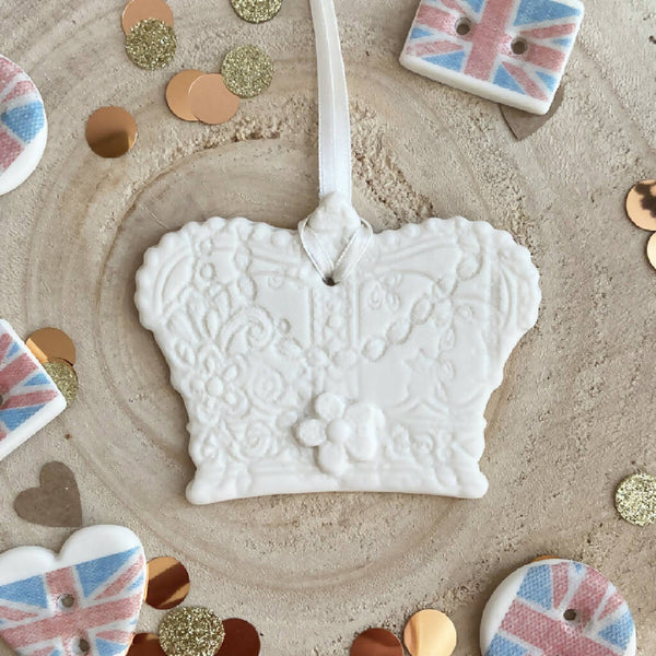 Porcelain Coronation Crown Decoration
