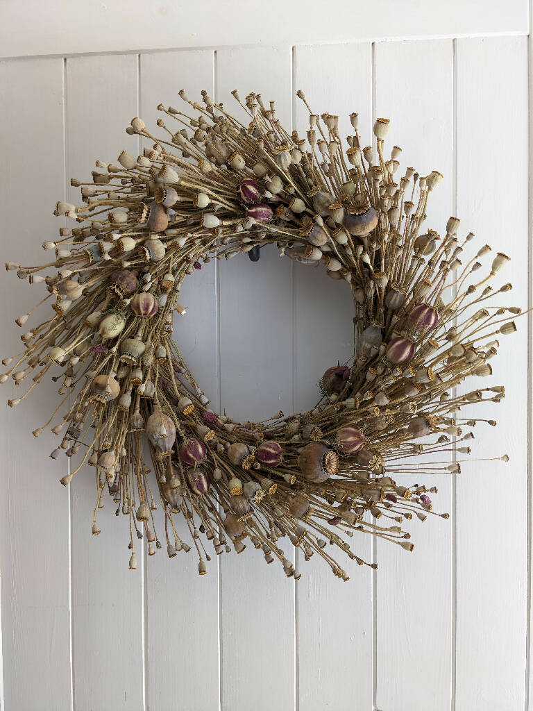 Everlasting Wreath from Poppy Heads