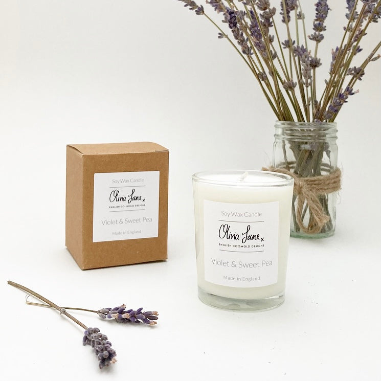 9CL Candle - Violet and Sweet Pea