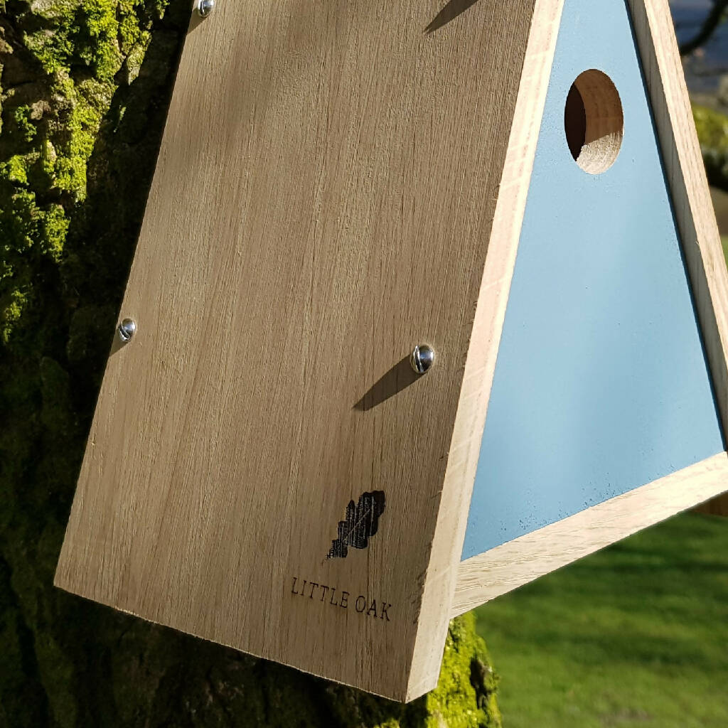 Painted Oak Bird Box