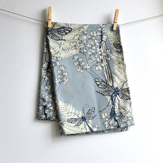 Dragonfly Wings Tea Towel in Sky