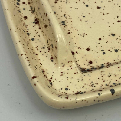 Butter Dish with Speckled Honey Glaze