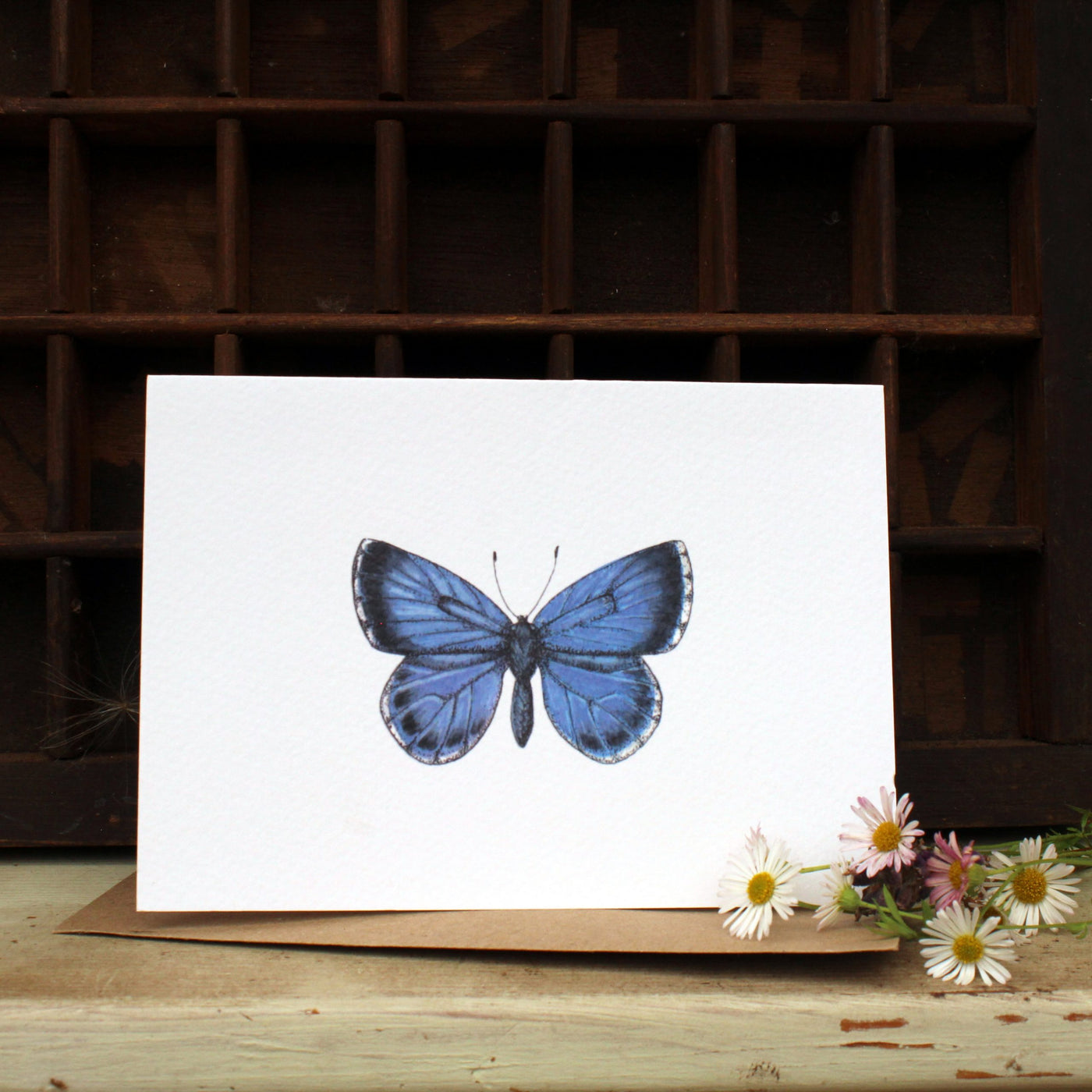 British Design Card in Holly Blue