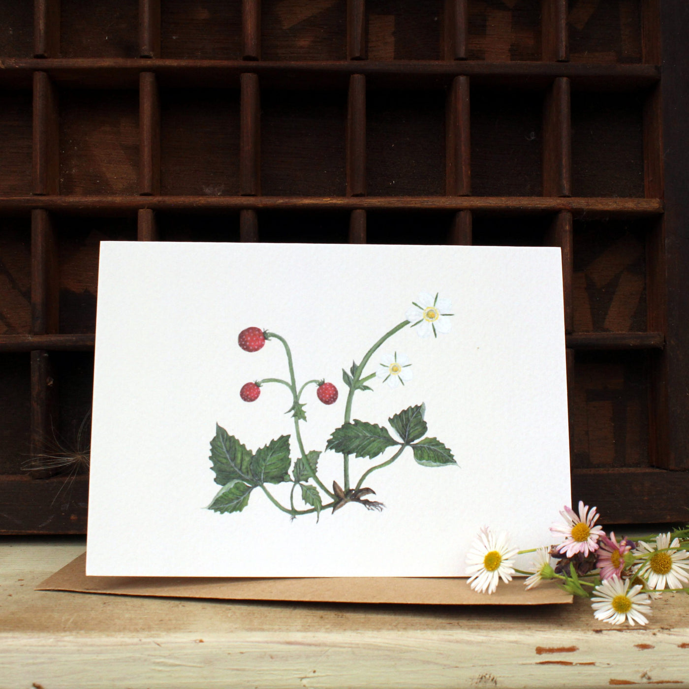 British Design Card in Wild Strawberry