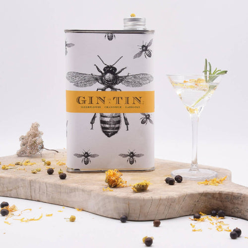 A BEAUTIFUL BEE TIN OF GIN - 50cl Tin
