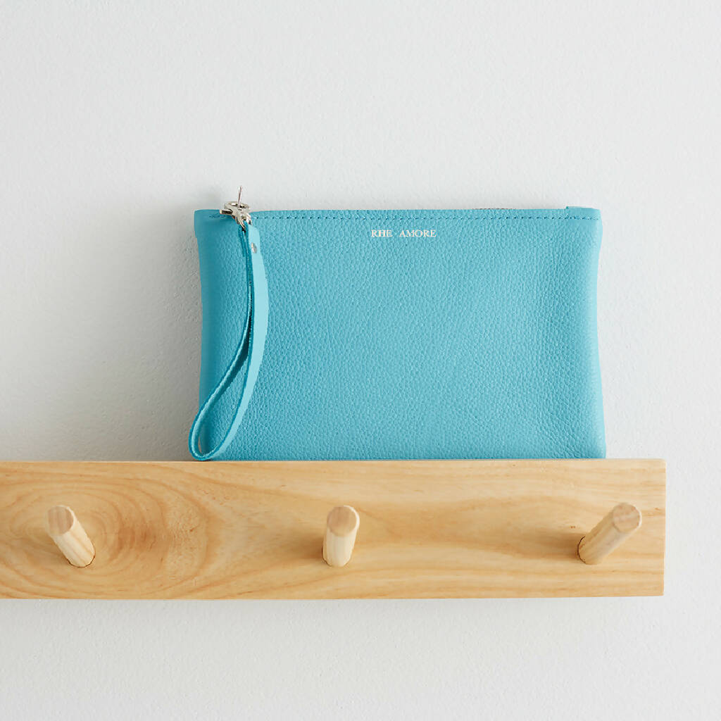 Colourful Leather Clutch Bag