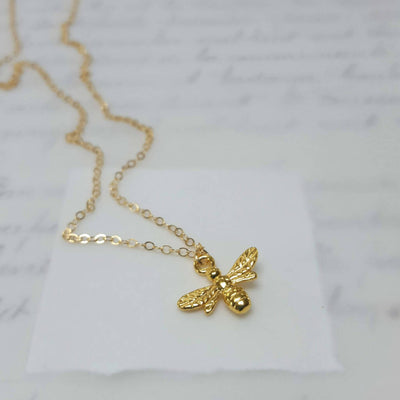 Gold Bee Necklace - 602