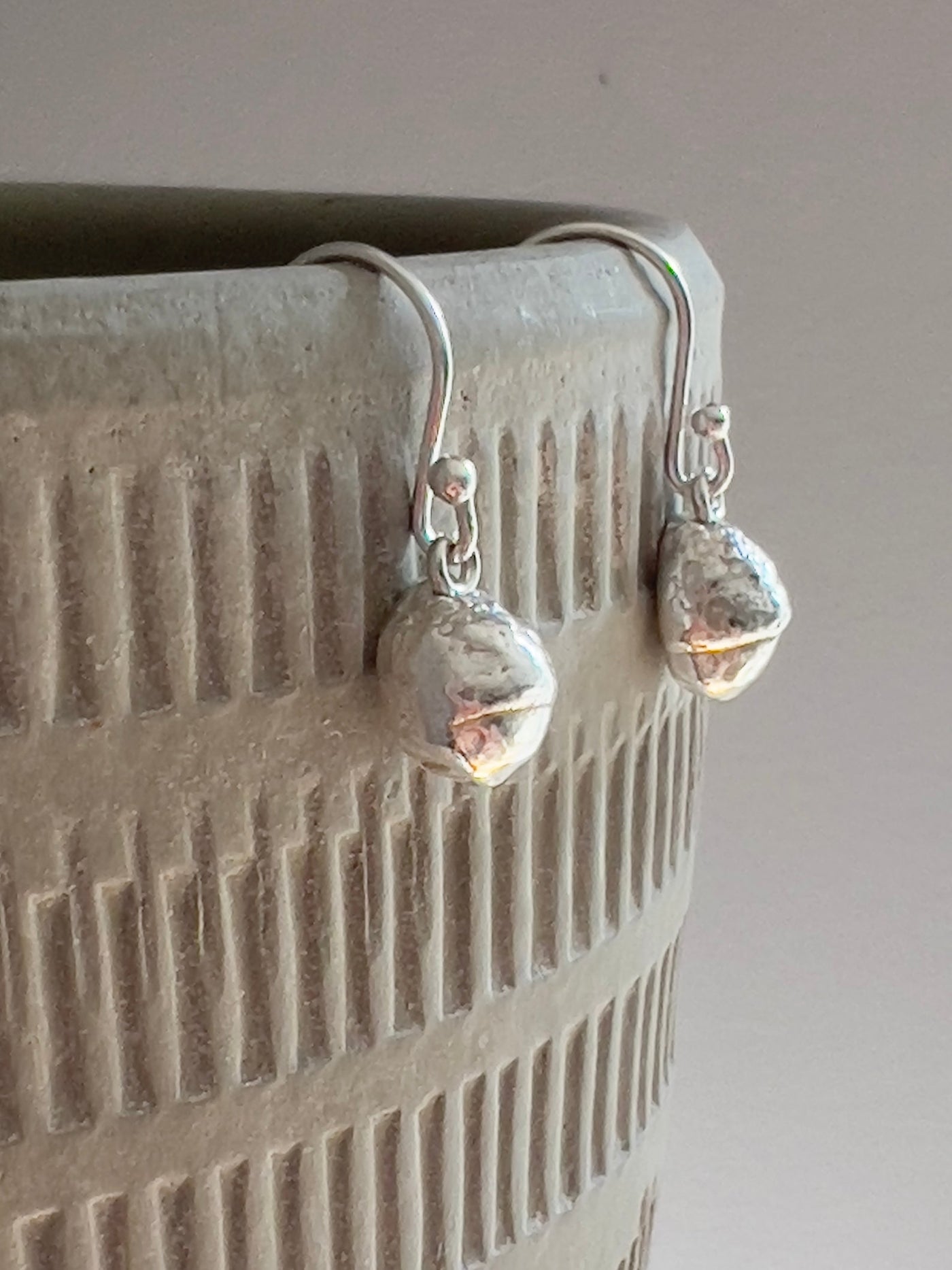 Silver Baby Acorn Earrings