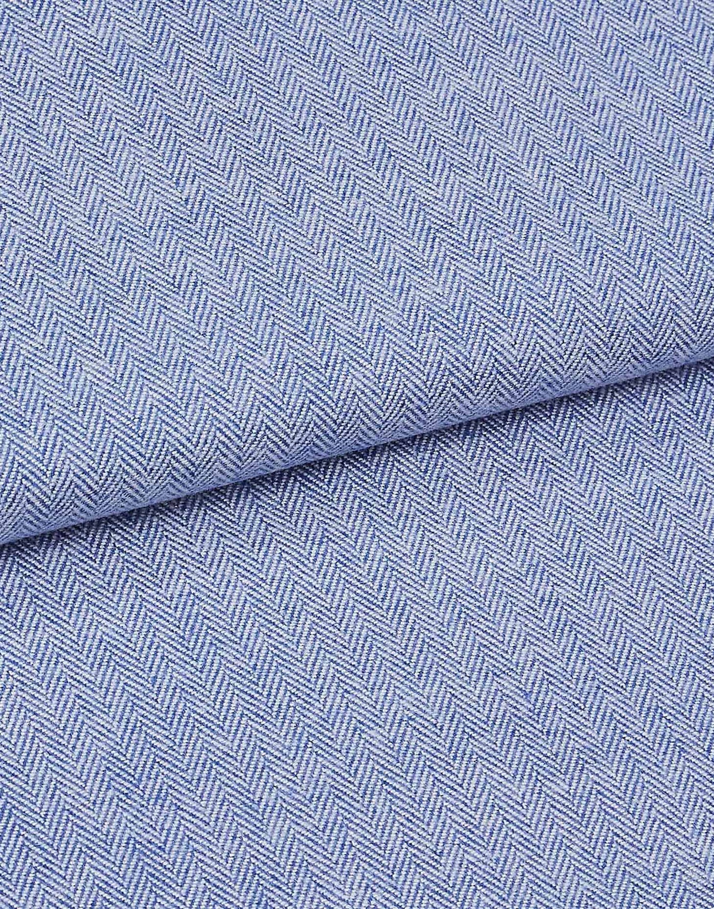 Women's Brushed Cotton Pyjama Set – Staffordshire Blue Herringbone