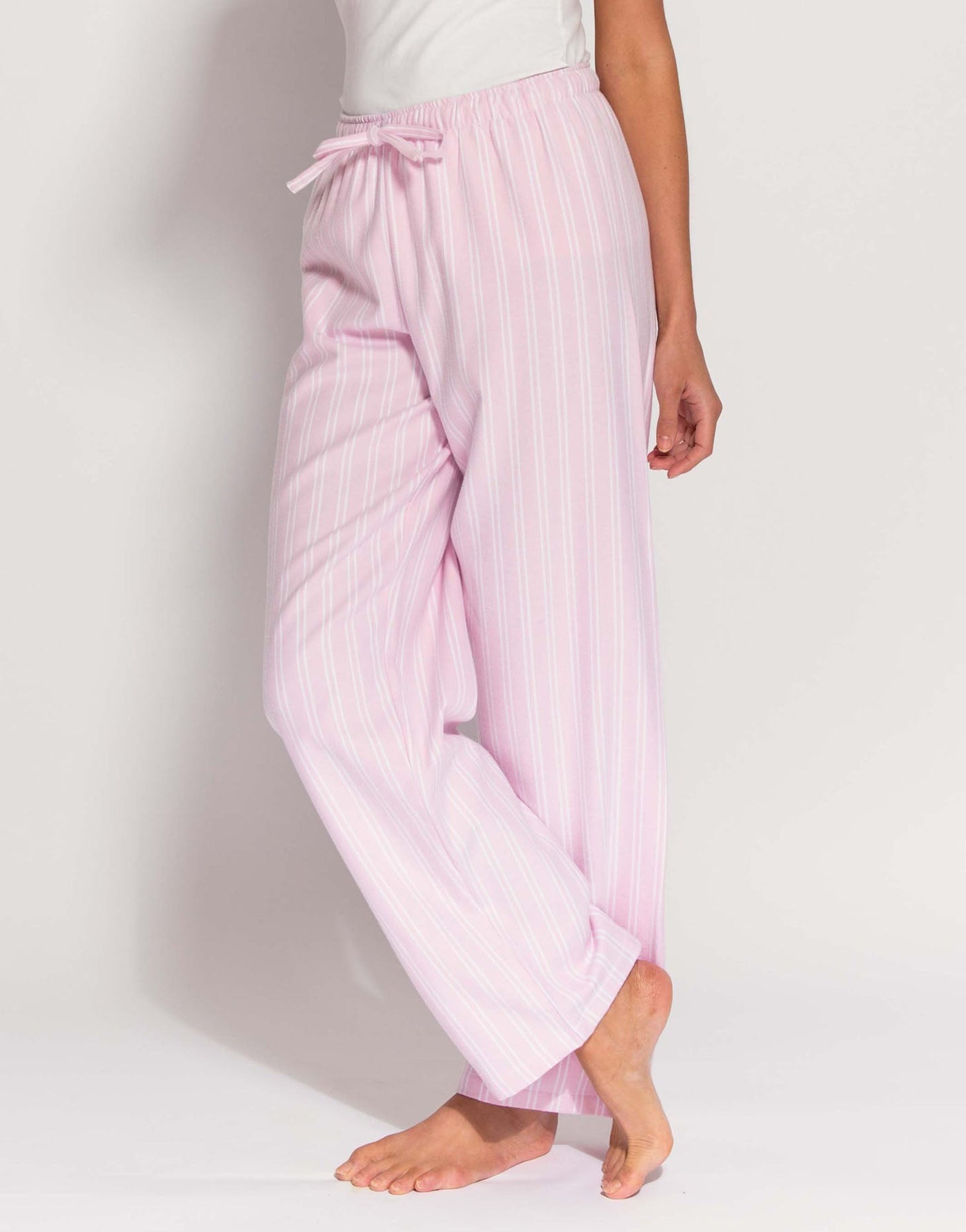 Women's Brushed Cotton Pyjama Trousers – Westwood Pink Stripe