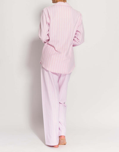 Women's Brushed Cotton Pyjama Set – Westwood Pink Stripe