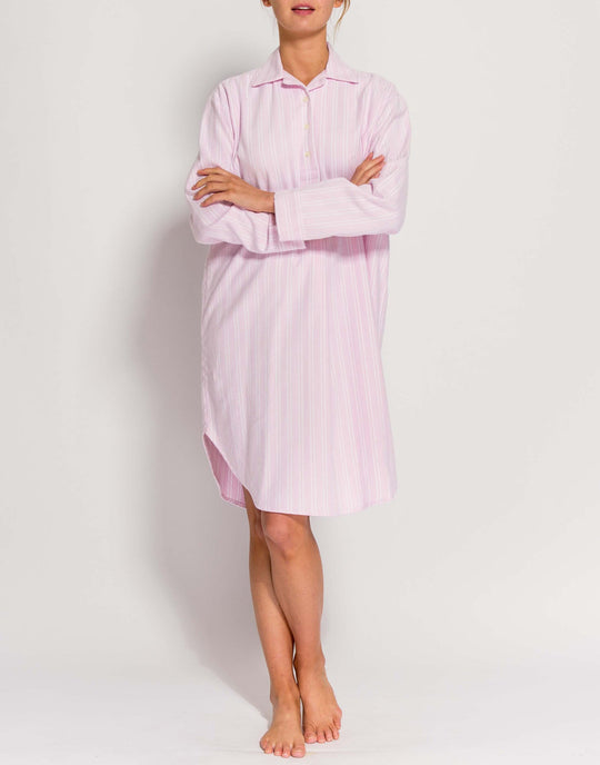 Women's Brushed Cotton Nightshirt – Westwood Pink Stripe