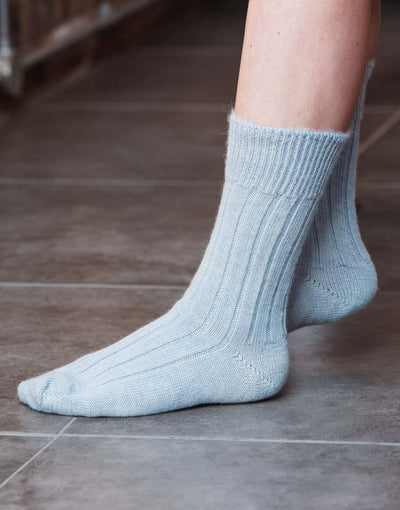 Women's Alpaca Bed Socks – Light Blue