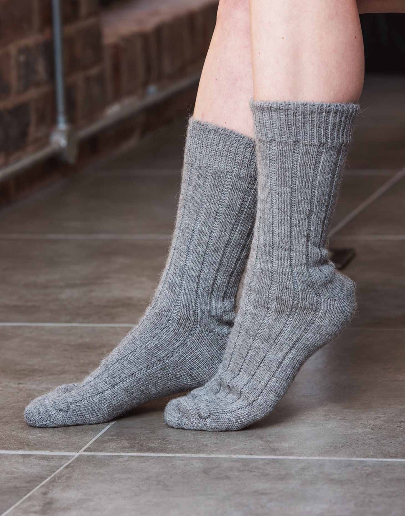 Women's Alpaca Bed Socks – Light Grey