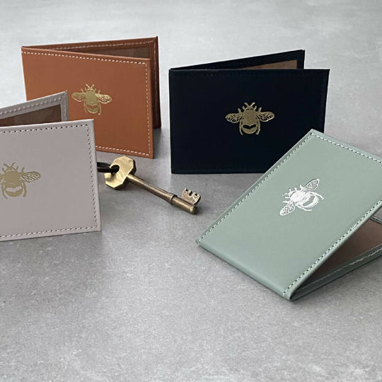 Recycled Leather Travel Pass Case