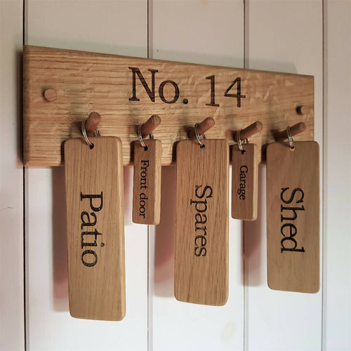 Oak Key Rack