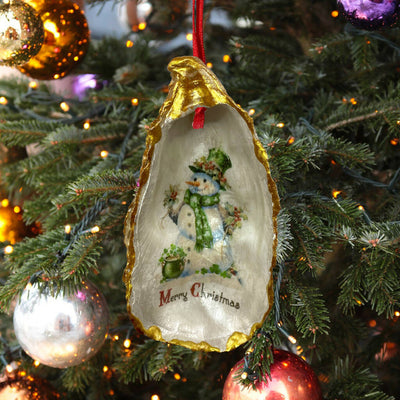 Irish Snowman - Oyster Ornament