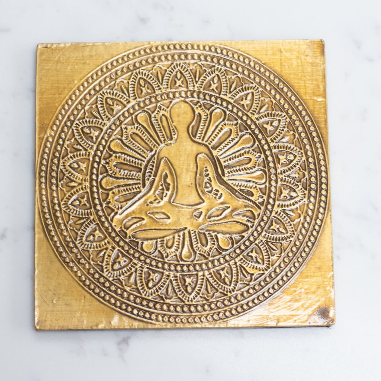 Brass Mandala Design Coasters