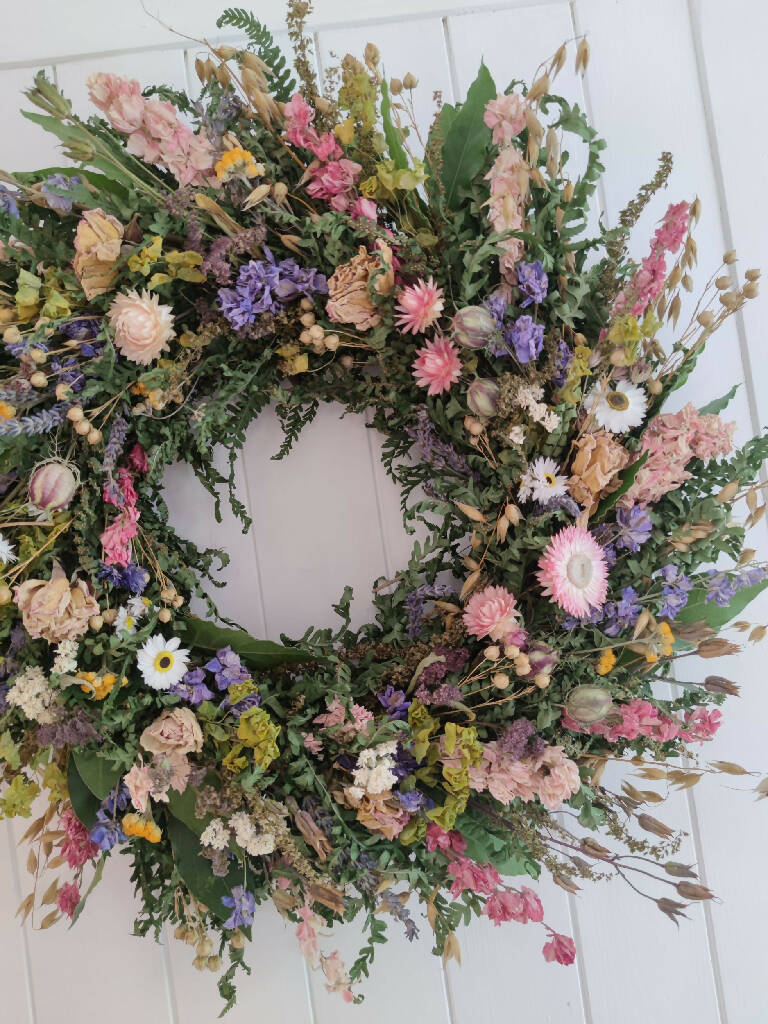 Everlasting Wreath from Dried Flowers - Custom Made