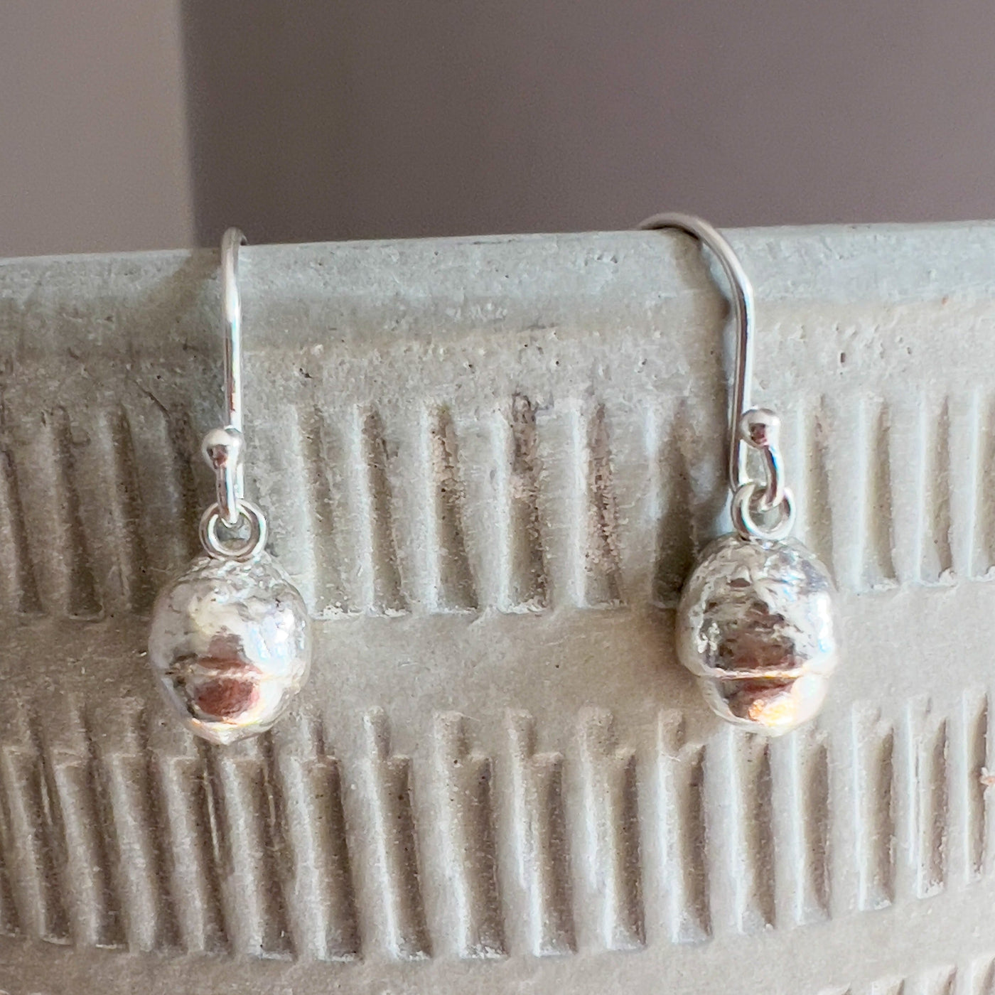 Silver Baby Acorn Earrings