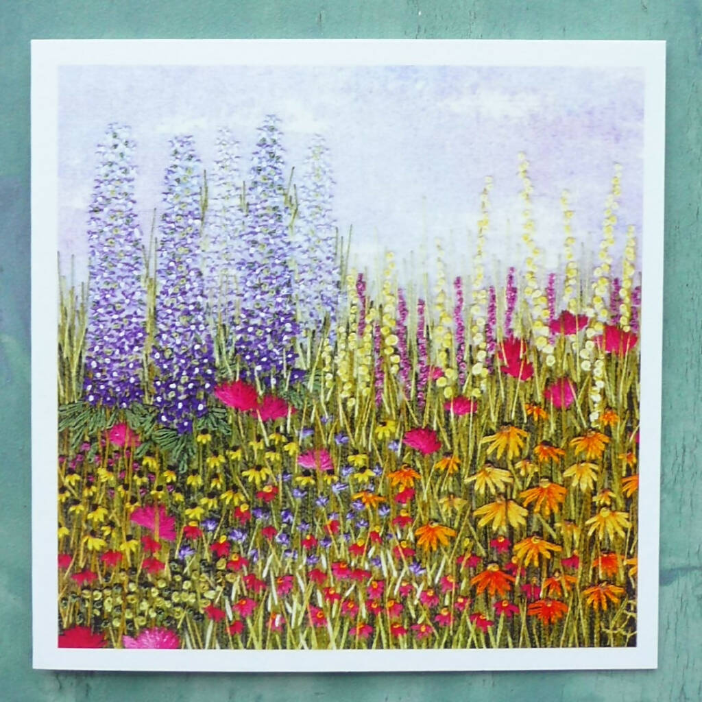 Summer Border greetings card