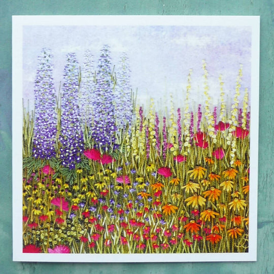 Summer Border greetings card