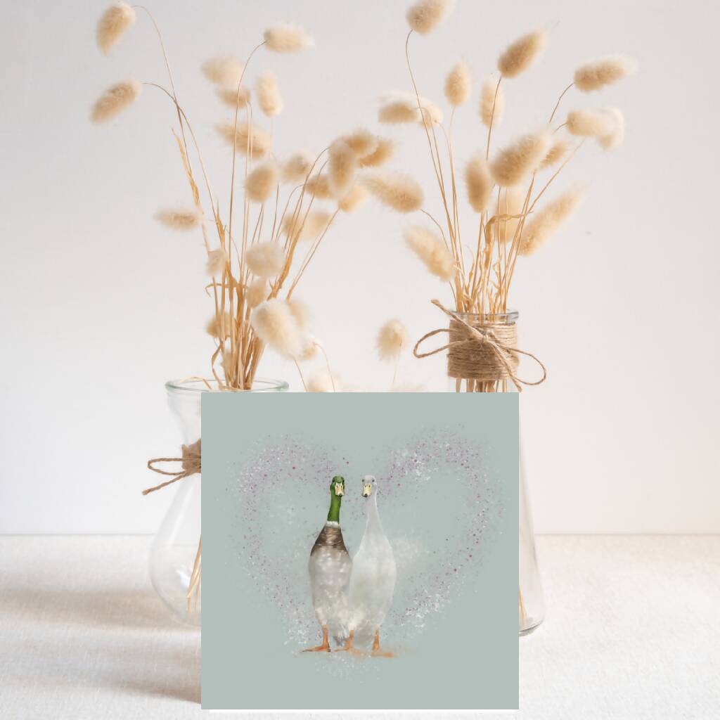 Ducks In Love Greeting Cards