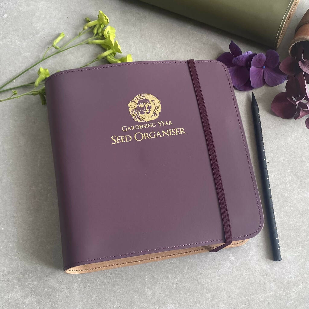 The Sustainable Gardener's Recycled Leather Seed Organiser