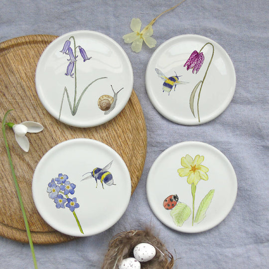 Spring Flowers Bone China Coasters