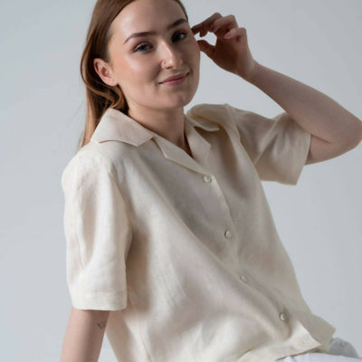Vintage style linen blouse