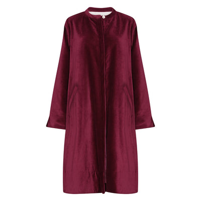 Velvet Super Mix Coat Dress Cassis